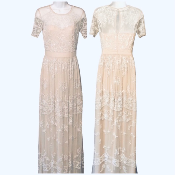 New BHLDN Ruby 0 / 2 / 4 Tan Beads Maxi Wedding - Picture 7 of 8